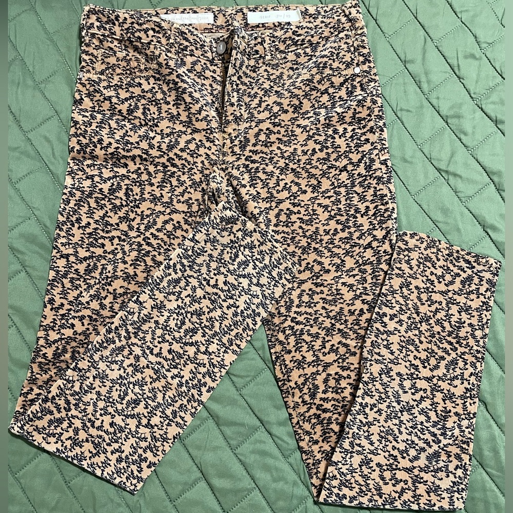 Pilcro & the Letterpress (Anthropologie) Printed, Skinny Cords - Size 29
